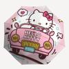 1pc Hello Kitty Pink Car Automatic Folding Umbrella - Portable 3-Fold Design with Iron Frame, Perfect for Outdoor Use, Festive Gifts, Travel, Daily Us