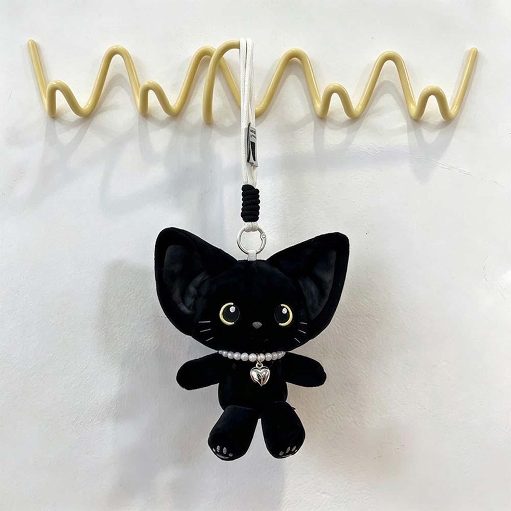 Ribbon Bow Plush Cat Keychain Candy Color Couple Bag Accessory Wallet Decoration