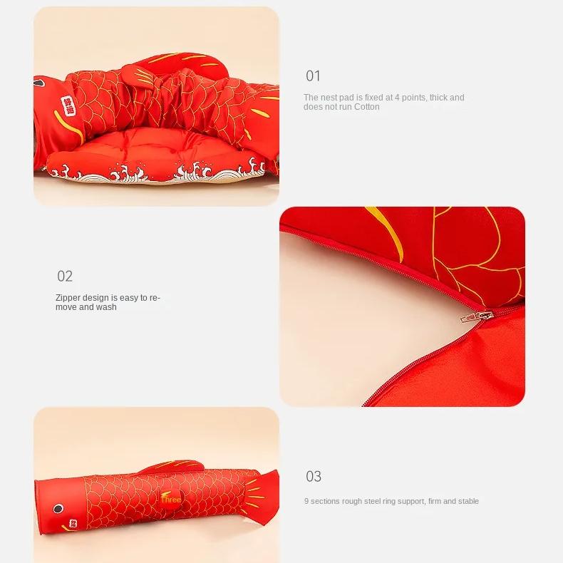 New Cat Tunnel, Ground Rolling, Chinchilla Toy, Koi Cat Scratch Board, Folding Channel, Semi Enclosed Cat Nest