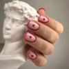 24Pcs Almond Long French Fake Nails Pointed Glossy White Edge Artificial Acrylic Press On Nails Removable Nail Art Tips