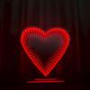 3D Светодиодный туннель в форме сердца ко Дню святого Валентина: Светящееся зеркальное украшение для создания праздничной атмосферы