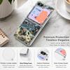 Чехол с принтом Рыба-черепаха для Samsung Galaxy Z FLIP 7 FE 6 5 Z Flip7 Flip6 Flip5 Роскошное покрытие Гибридный складной чехол для телефона из ПК+ПУ кожи