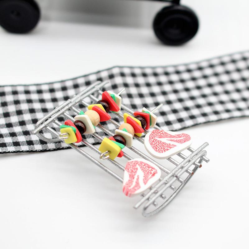 Игрушка для кухни для кукольного домика, пикника, кукольного домика, миниатюрная черная модель гриля для барбекю, садовый декор для улицы, детская ролевая игрушка