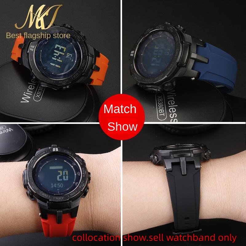 Для часов Casio PROTREK ремешок PRW-6100Y PRW-3000 PRW-3100 PRW-6000Y/YT/FC-1 Мужской силиконовый ремешок для часов Пряжка для часов из нержавеющей стали