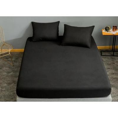 Простыня на резинке - Home Déco - 90x190 см - Черный - 100% хлопок - 57 нитей