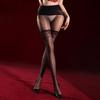 Sexy Women Lace Fake Two-Piece Stockings 3D Thin Oil Glossy Shiny Maid Pantyhose 360 Seamless Tights