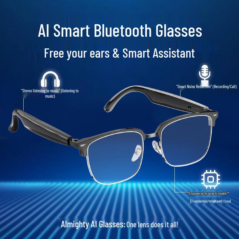 AI Smart Bluetooth Glasses: Wearable Translation and Call Conferencing Accessory