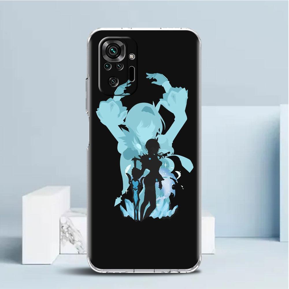 Противоударный чехол для телефона Redmi Note 11 11E 10 9 8 Pro 11S 9S 10S K40 9A 9C 8T 7 10C 9t 9s мягкий чехол Genshin Impact Xiao Mona