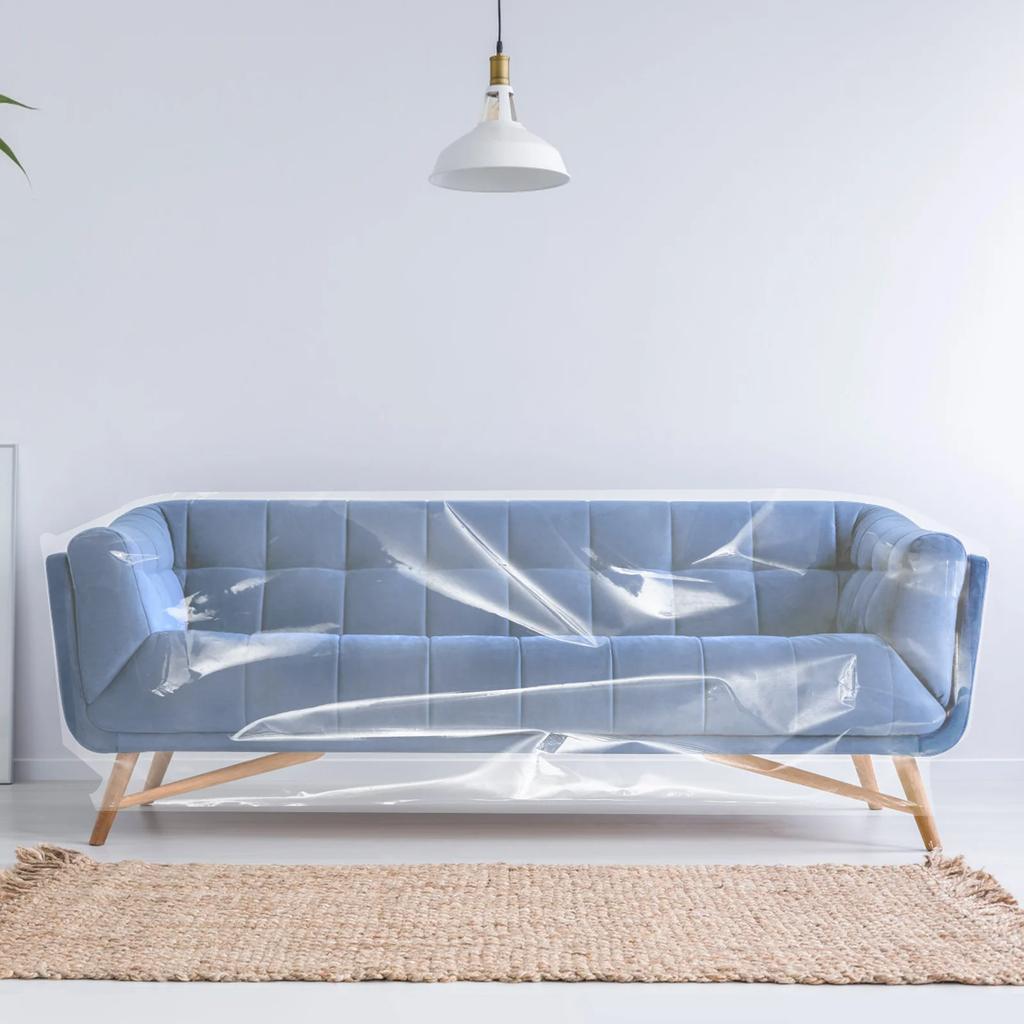 Couch Cover Pet Plastic Waterproof Dust Cover PE Transparent Furniture Covers Sofa Covers for Protection Against Cat Dog Clawing