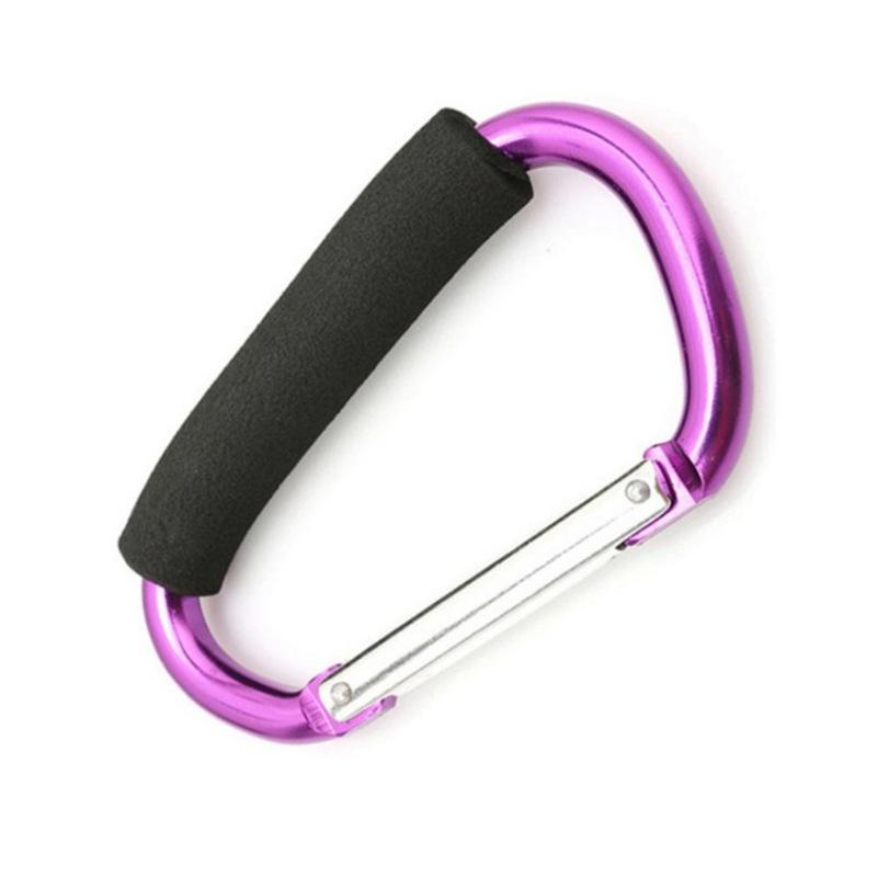 1 шт 13,5X7,1 см крючок для детской тележки из алюминиевого сплава, пряжка для скалолазания на открытом воздухе, многофункциональный D-образный крючок для тележки, крючки для сумок для покупок