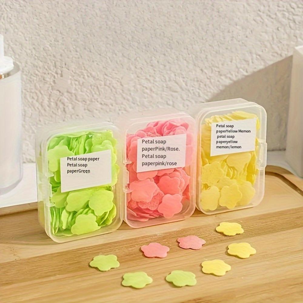 Портативные мыльные листы для мытья рук для путешествий, для детей, студентов, биоразлагаемые мини-мыльные листы с цветочным ароматом в коробке