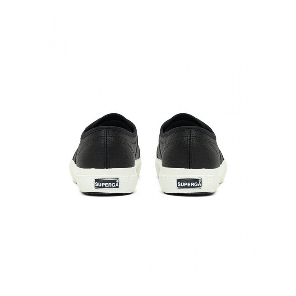 Superga 2750 Кожа Tumble Black S009vh0adt