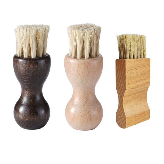 Щетка для мытья кастрюль из бамбуковой пальмы с рукояткой из очеловеченного дерева, термостойкая щетина, набор для чистки кастрюль, сковородок, овощей