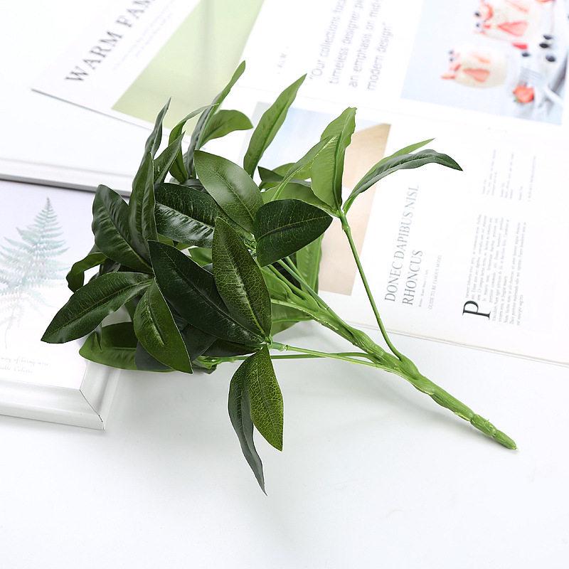 Artificial Pothos & Monstera Leaves Wall Decor for Living Room - Small Potted Greenery Arrangement