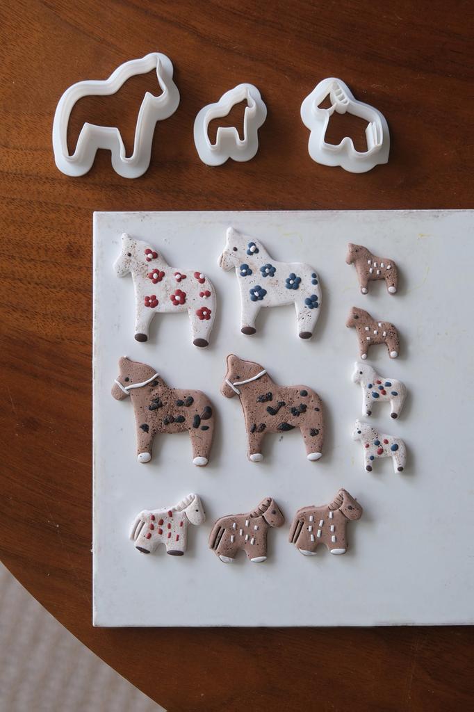 3pcs 'Little Horse' Year of The Horse Spring Festival Series Soft Clay High-Precision Cutter Molds,for Making Various Additions