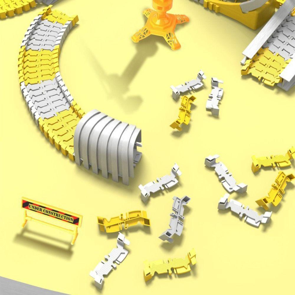 Желтый Белый Железнодорожные Игрушки 146/231 Деталей Набор Игрушек Железнодорожный Вагон Новый Набор Гоночного Трека Сделай Сам Дети