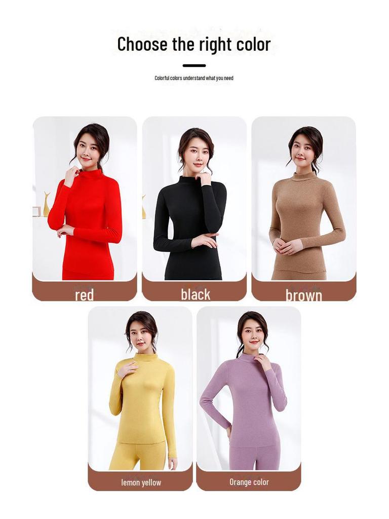 Комплект женского термобелья Velvet: Двусторонняя, воротник средней высоты, осенняя одежда 607