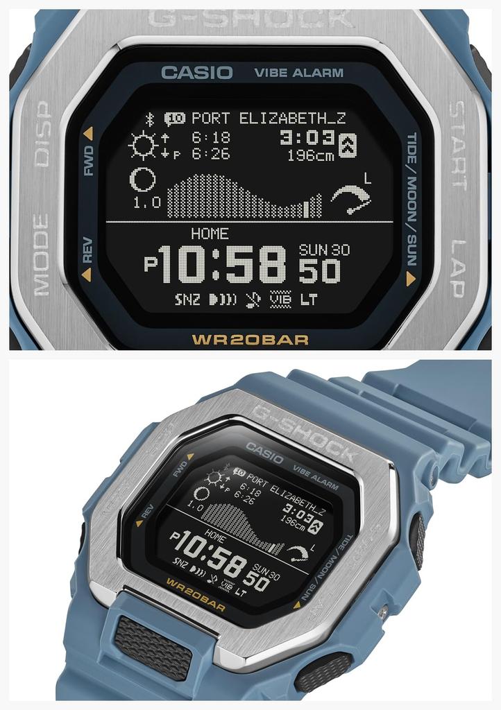 Watch Equipped with Bluetooth Biomass Plastic Blue [Casio] G-Shock [] G-LIDE GBX-100-2AJF Men's