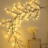 7.5ft 144 LED Enchanted Willow Vine Light With Remote Christmas Swags Artificial Lighted Tree Vines Branch Light for Walls Decor
