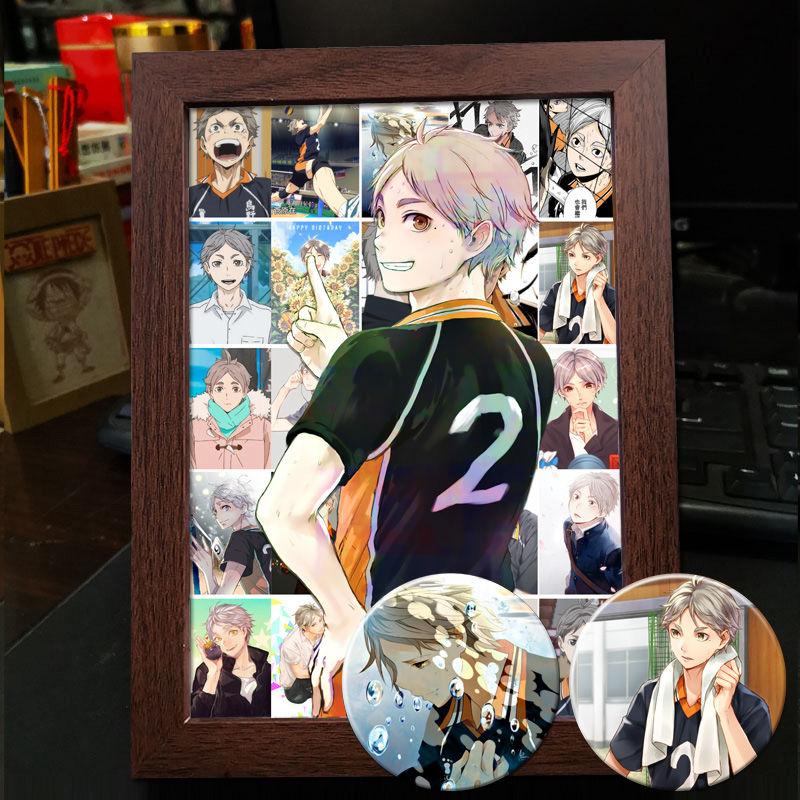Хайкю!! Украшение фоторамки: Кагеяма Тобио и Хината Шоё - Готовая фоторамка-дисплей в подарок