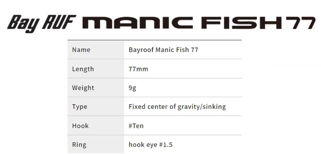 DUO Bay Ruf Manic Fish 77 Карандаш Тонущая Приманка CRA0671 (7851)