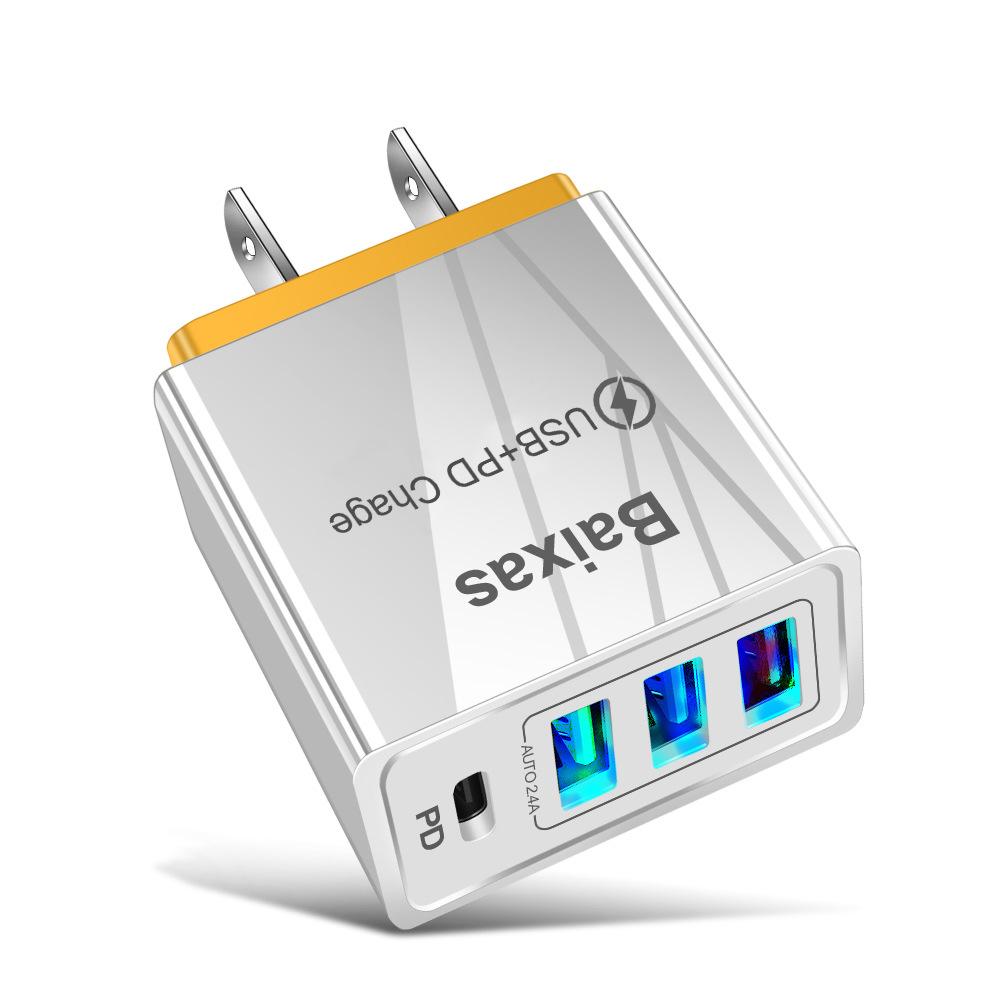 Универсальное 4-портовое USB-зарядное устройство для путешествий 5 В/2,4 А, адаптер быстрой зарядки - вилка AU/EU/UK/US