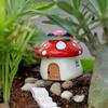 1pc Resin Mini Mushroom House Miniature Garden Accessories Micro Landscape Fairy Garden Miniatures Decorations Craft KTY
