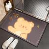 New Year Anti-Slip Red Bathroom Floor Mat - Quick-Drying, High Water Absorption