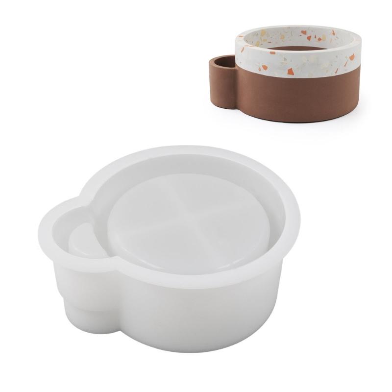 Круглый подсвечник, смоляные формы, лоток, силиконовые формы для литья из эпоксидной смолы, формы для подсвечников, ювелирных изделий