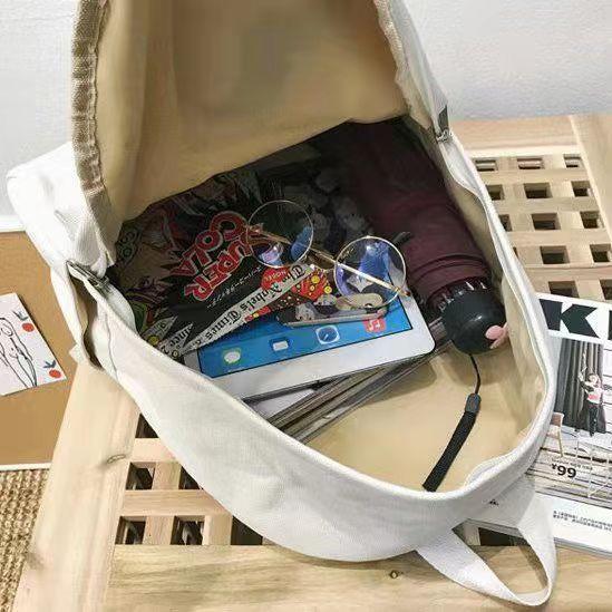 Schoolbag Japanese simple and versatile campus backpack Korean version ins college style student backpack female chic casual schoolbag female