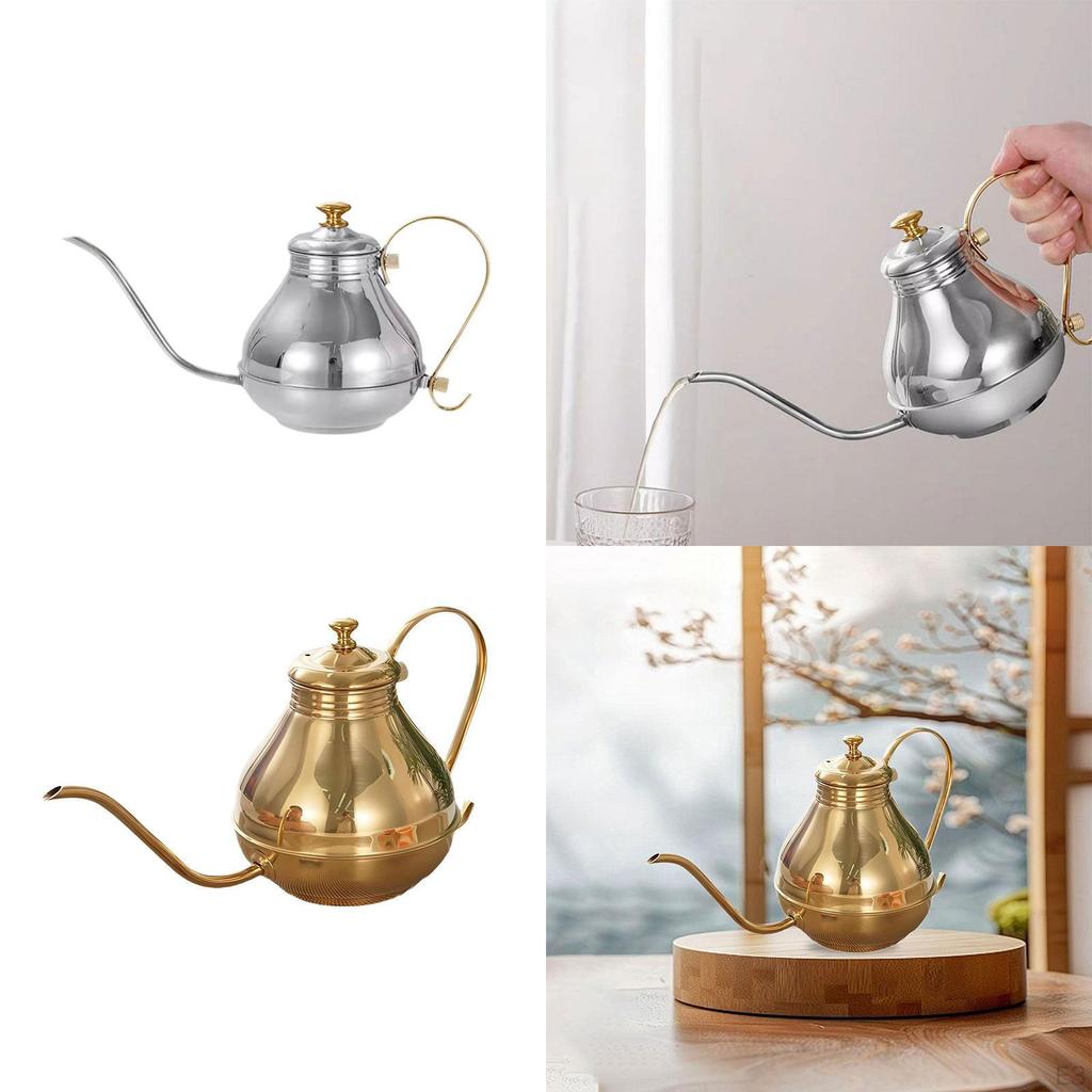 Чайник для заваривания кофе с капельным эффектом из нержавеющей стали, для воды и масла, сервировка