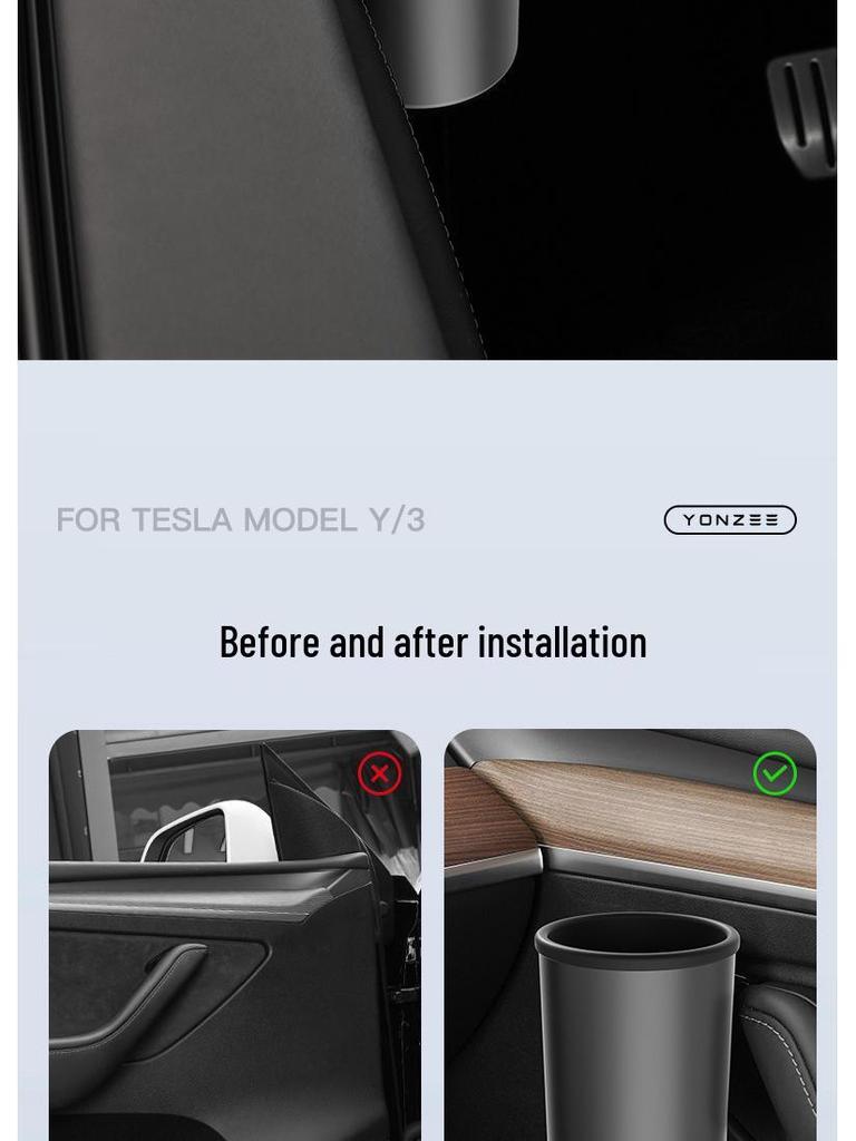 Специальный держатель для стаканов для Tesla Model 3/YL Новое издание Дверь и Хранение