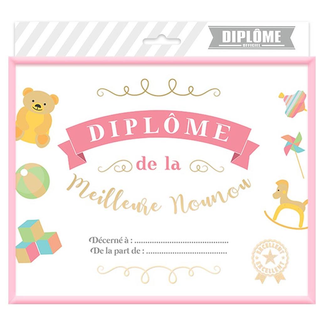 Les Trésors De Lily [A3455] - Multicolored 'Best Nanny' Diploma Frame - 25x20 Cm