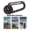 Mini Compass Carabiner Clip 3 In 1 Guiding Thermometer Keyring Keychains for Hiking Camping Climbing Hunting Travelling