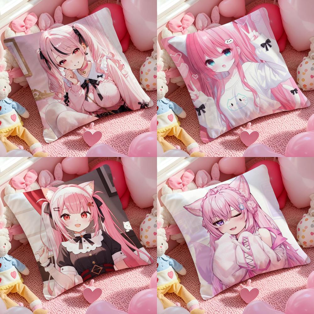 Аниме Chocola Nekopara Наволочка с принтом узора Подушка для гостиной Дивана и Декора спальни