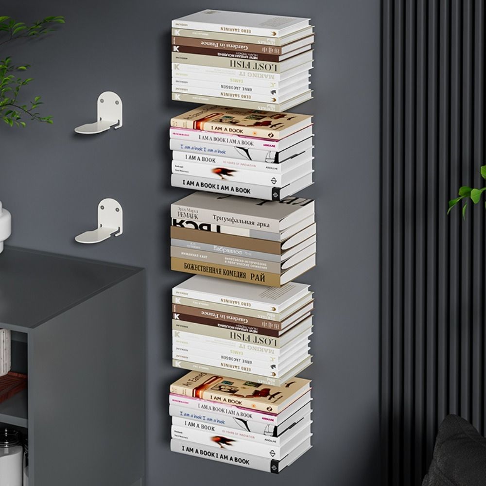 2 PCS Invisible Display Shelf Floating Home Decoration Practical Book Organizer  Indoor