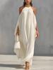 Элегантное шифоновое макси-платье с открытыми плечами - Уличная мода, повседневное, свободный крой