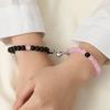 2Pcs Couple Bracelet Magnetic Heart Charm Bracelet Women Men Beads Wristbands Versatile Matching Jewelry Gift