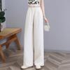 New Ice Silk Wide-leg Pants for Spring and Summer Thin, High-waistedslimming Straight Loose Floor-length Casual Pants