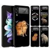 Cute Cartoon Capybara Phone Case for Samsung Galaxy Z Flip 3 4 5 Folding Shell For Samsung Z Flip3 Flip4 Hard PC Fundas Cover