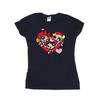 The Powerpuff Girls Womens/Ladies Holding Hands Heart Cotton T-Shirt