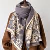 Ретро Винтаж Принт Шарф Кашемир Люксовый Бренд Принт Зимняя Пашмина Сохраняет Тепло Шали и Накидки Одеяло