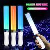 LED Glow Light Stick 15 Color Flashing Light Sticks Rope 2 Lighting Modes Battery Powered Lightweight Party Light Stick
