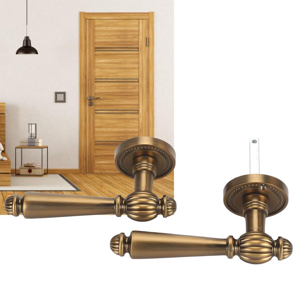 Золотая ручка-замок для двери, бесшумная работа, замок для внутренней спальни с отделкой под старинную бронзу для спален и гостиных