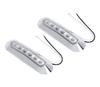 Marker Lamp, White LED -24V Truck Side Light Shoulder Light 6 Rows Luminous Plated