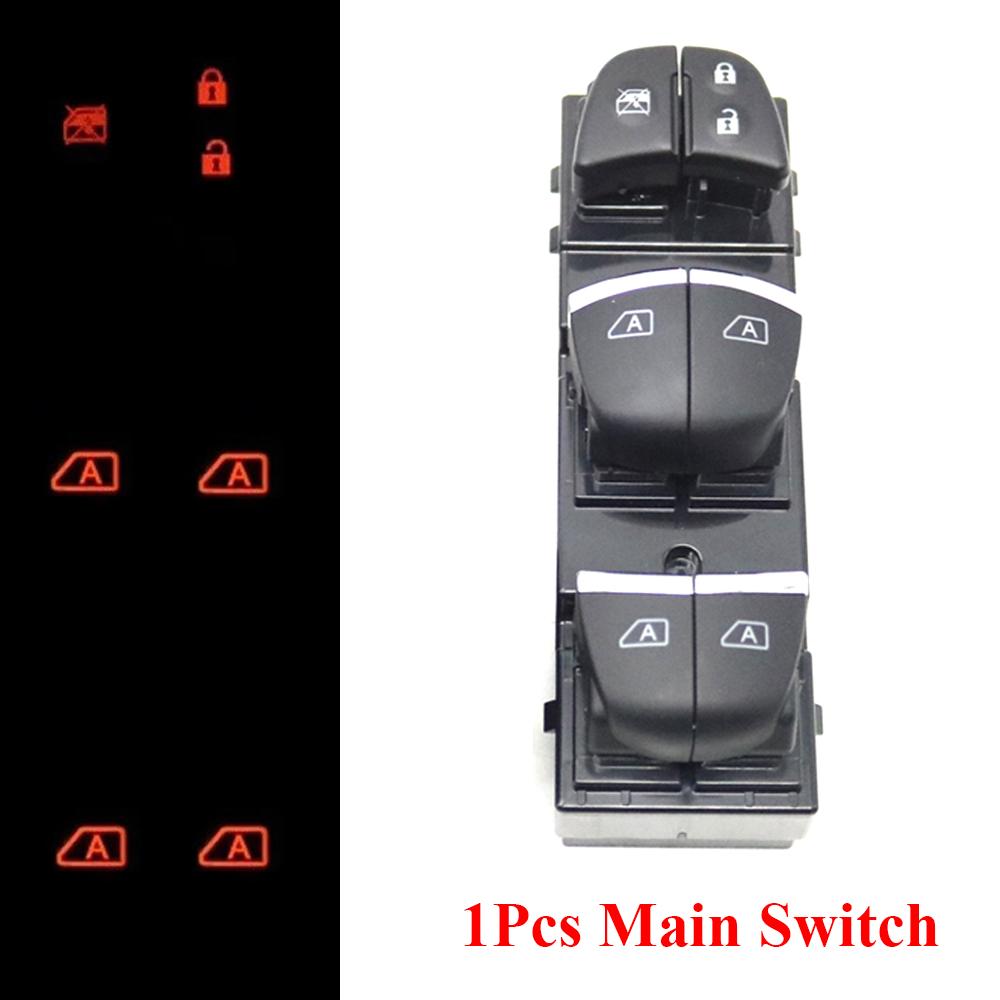 LHD Car Electric Power Window Lifter Control Button With Orange LED Backlight Switch 25401-6LA0A For Nissan Sentra -2025