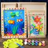 Painting Drawing DIY Blank Clay Frames Art Puzzle Holder Photo Picture Frame Home