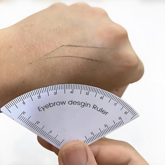 Reusable Eyebrow Shaping Ruler Adjustable Makeup Drawing Guide Eyebrow Design Ruler Portable Makeup Tool for Beginners Pros