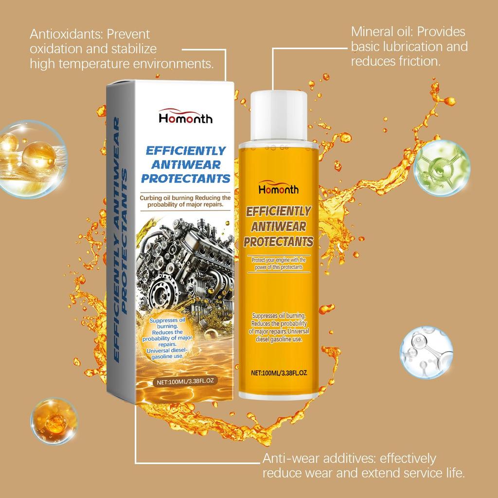 Homonth Engine Anti-Wear Protector Engine Break-in Protector Engine Maintenance Oil Additive