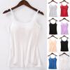 Women With Chest Pads One Camisole Thin Straps Underwear Sports Bottoming Shirt